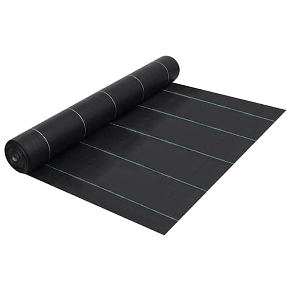 vidaXL umbrohumatt, must, 1 x 200 m, PP