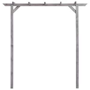 Zahradní pergola šedá 200 x 40 x 205 cm impregnovaná borovice - obrázek 2