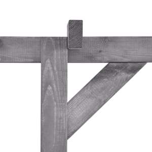 Zahradní pergola šedá 200 x 40 x 205 cm impregnovaná borovice - obrázek 4