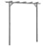  vidaXL szürke impregnált fenyőfa kerti pergola 200 x 40 x 205 cm termék 2. képe