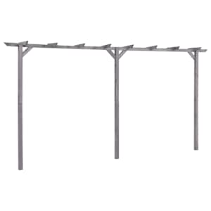 Zahradní pergola šedá 400 x 40 x 205 cm impregnovaná borovice - obrázek 1