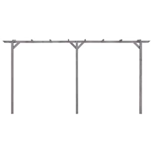 Zahradní pergola šedá 400 x 40 x 205 cm impregnovaná borovice - obrázek 2