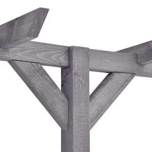 Zahradní pergola šedá 400 x 40 x 205 cm impregnovaná borovice - obrázek 3