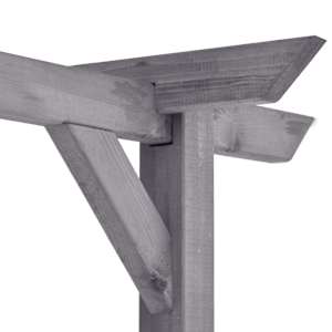 Zahradní pergola šedá 400 x 40 x 205 cm impregnovaná borovice - obrázek 4