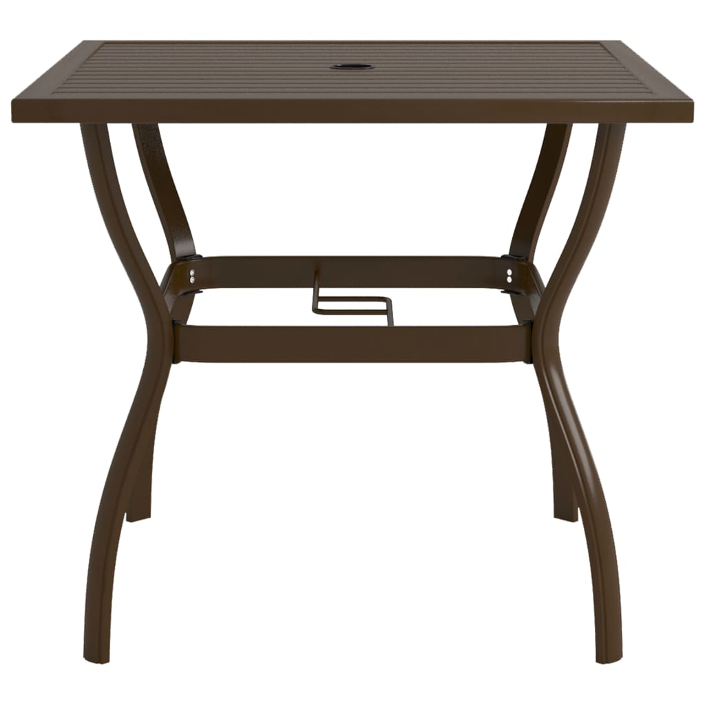 Thumbnail - vidaXL Gartentisch Braun 81,5x81,5x72 cm Stahl