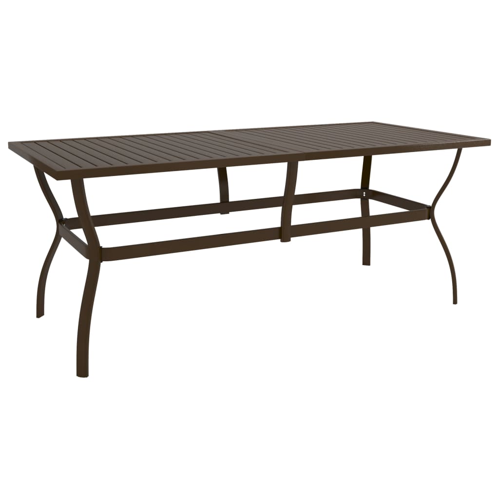 

vidaXL Patio Table Brown 74.8"x31.5"x28.3" Steel