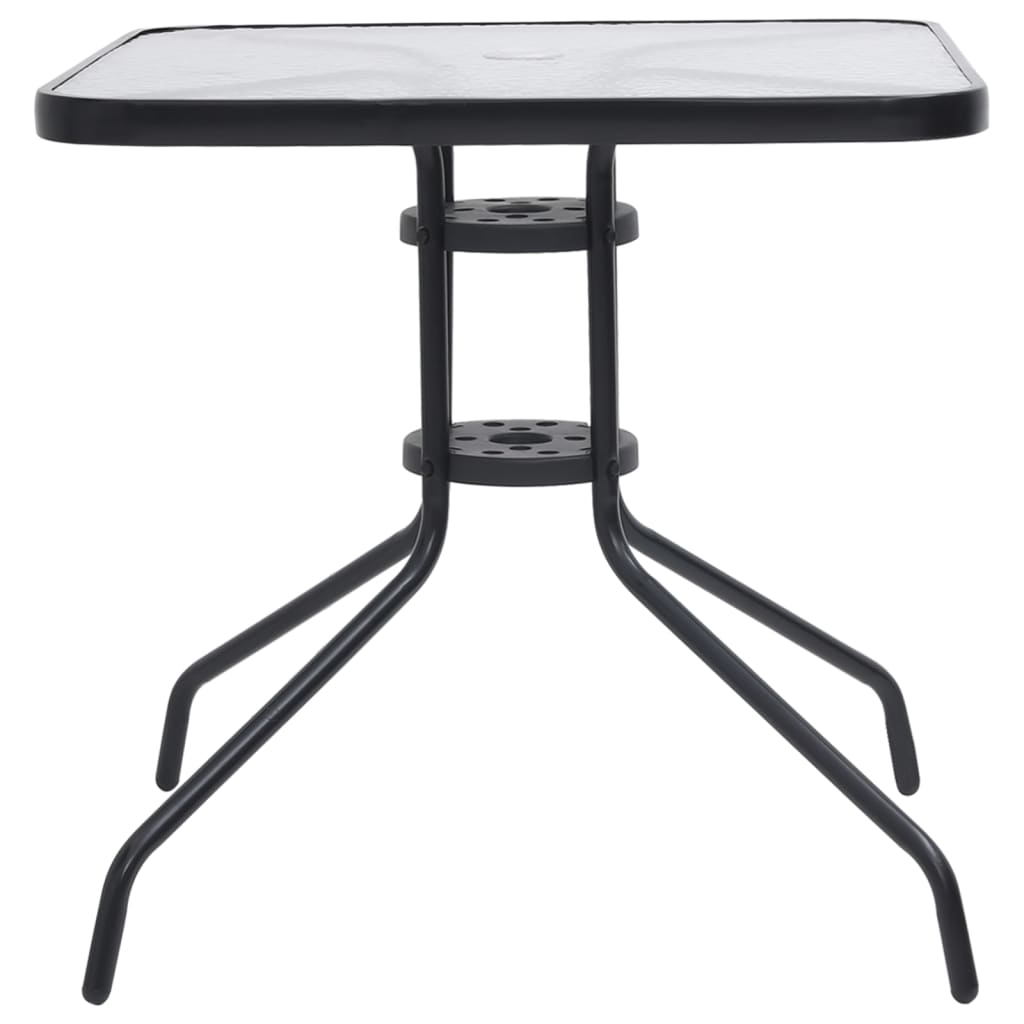 

vidaXL Tuintafel 70x70x70 cm staal zwart