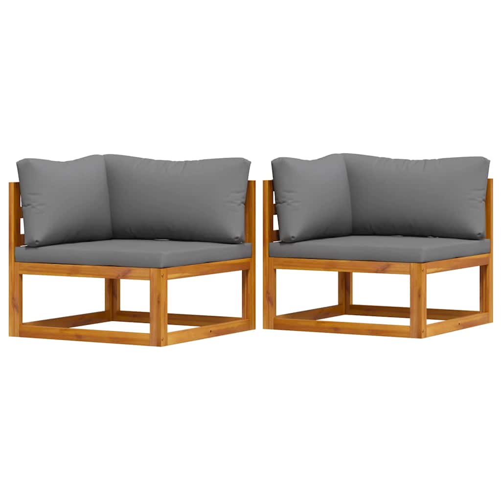 vidaXL Dílčí rohové pohovky 2 ks s poduškami tmavě šedé