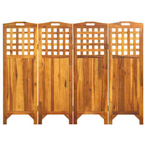 vidaXL Διαχωριστικό Δωματίου 4 Πάνελ 161x2x120 εκ. Μασίφ Ξύλο Ακακίας