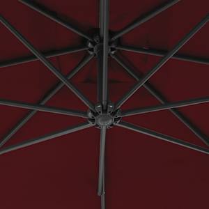 Boční zahradní slunečník s ocelovou tyčí 250 x 250 cm bordó - obrázek 5