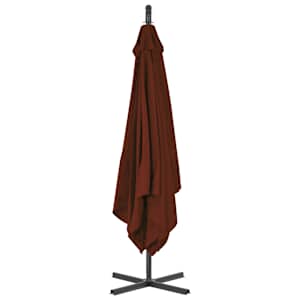 Boční zahradní slunečník s ocelovou tyčí 250x250 cm terakotový - obrázek 4