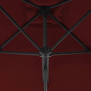 Zahradní slunečník s ocelovou tyčí bordó 250 x 250 x 230 cm - obrázek 4