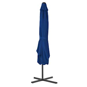 Zahradní slunečník s ocelovou tyčí modrý 250 x 250 x 230 cm - obrázek 3
