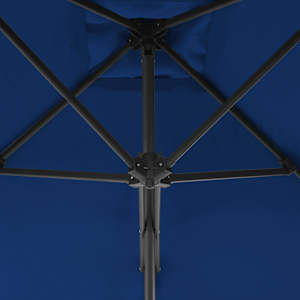 Zahradní slunečník s ocelovou tyčí modrý 250 x 250 x 230 cm - obrázek 4