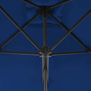 Zahradní slunečník s ocelovou tyčí modrý 300 x 230 cm - obrázek 5