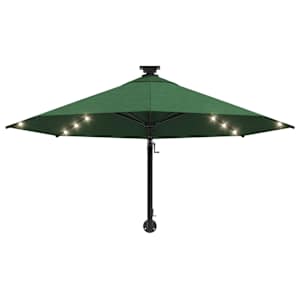 Nástěnný zahradní slunečník s LED 300 cm zelený - obrázek 4