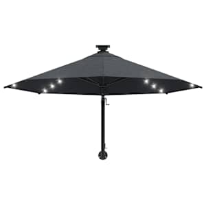 Nástěnný zahradní slunečník s LED 300 cm antracitový - obrázek 4