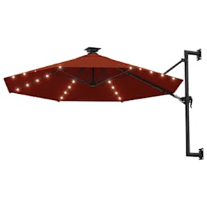 vidaXL Garden Parasol Terracotta Polyester, Metal Large