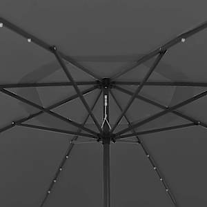 Zahradní slunečník s LED osvětlením 400 cm antracitový - obrázek 4