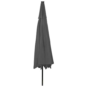 Zahradní slunečník s LED osvětlením 400 cm antracitový - obrázek 5