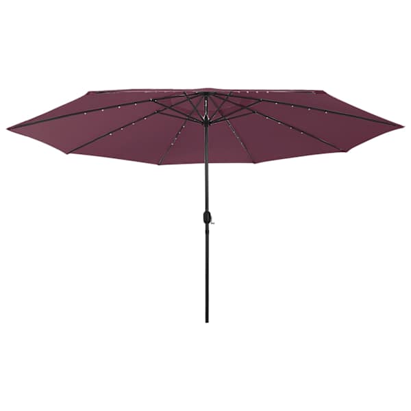 vidaXL aia p&auml;ikesevari LED-tuledega, 400 cm, bordoo
