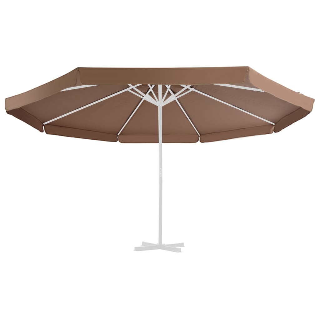 vidaXL Wymienne pokrycie parasola ogrodowego, piaskowe, 500 cm