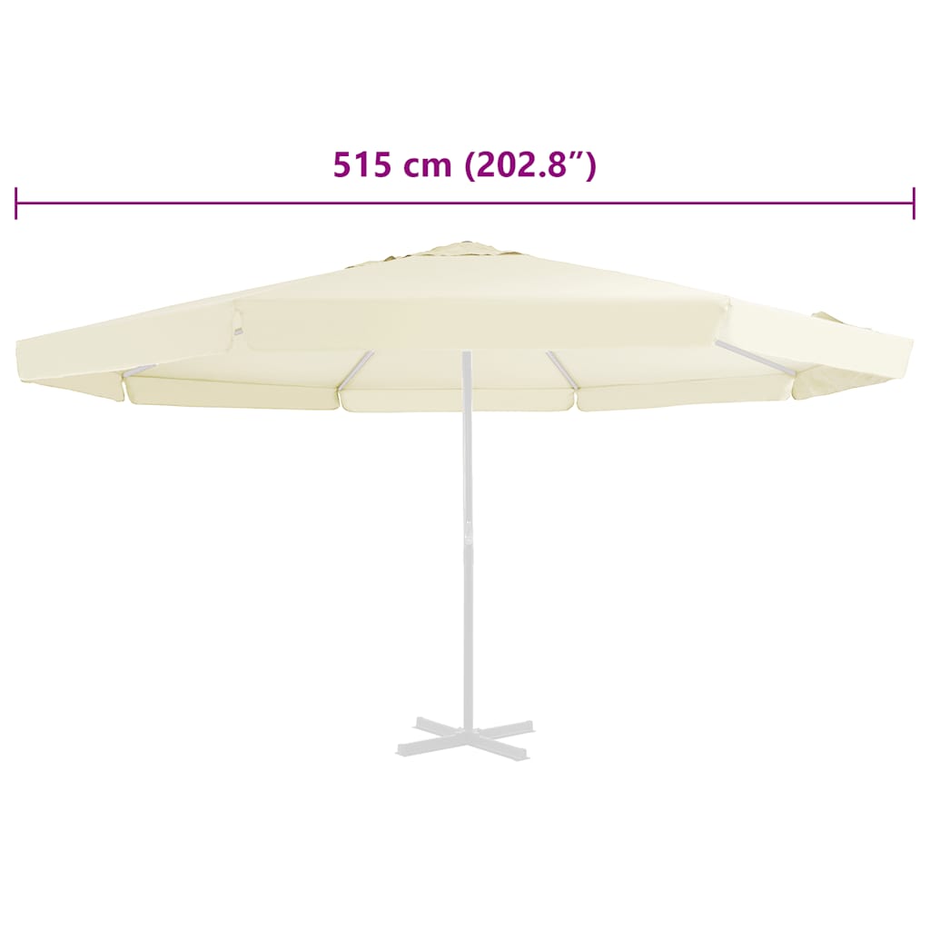 Vervangingsdoek voor parasol 515 cm zandkleurig image 5