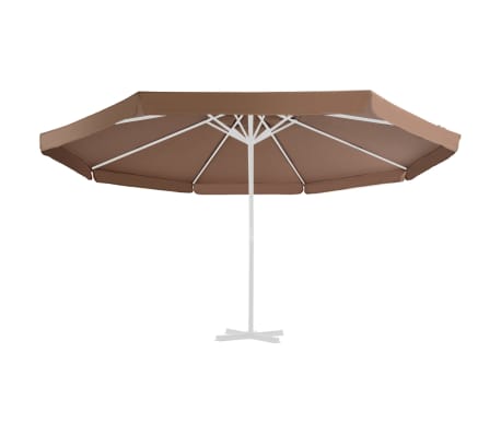 vidaXL Wymienne pokrycie parasola ogrodowego, piaskowe, 500 cm