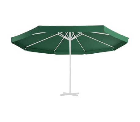 vidaXL Bahçe Şemsiyesi için Yedek Kumaş Yeşil 500 cm