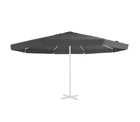 vidaXL Tissu de remplacement pour parasol d'ext&eacute;rieur Anthracite 515cm