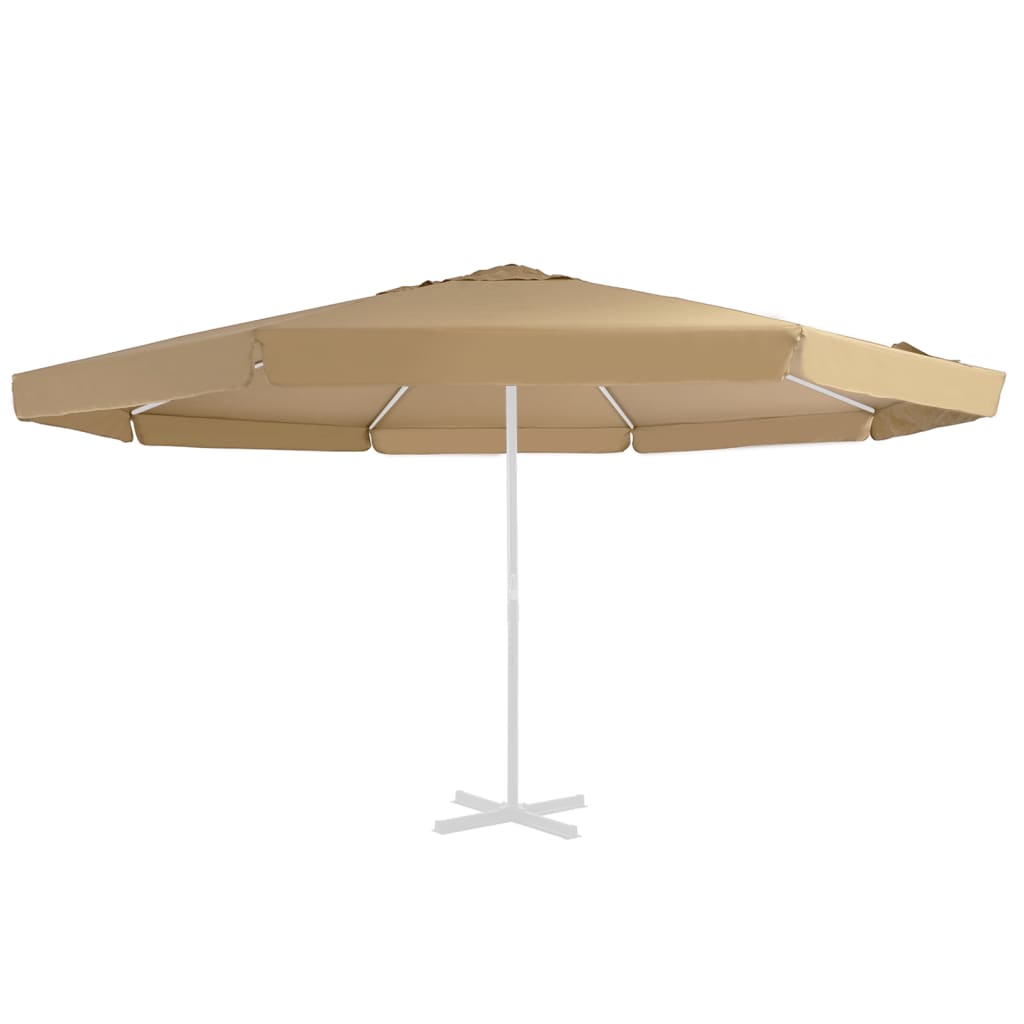 vidaXL Pânză de schimb umbrelă de soare de exterior gri taupe 500 cm