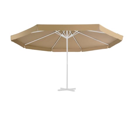 vidaXL Vervangingsdoek voor parasol 500 cm taupe