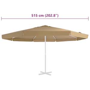 Náhradní potah na zahradní slunečník taupe 515 cm - obrázek 5