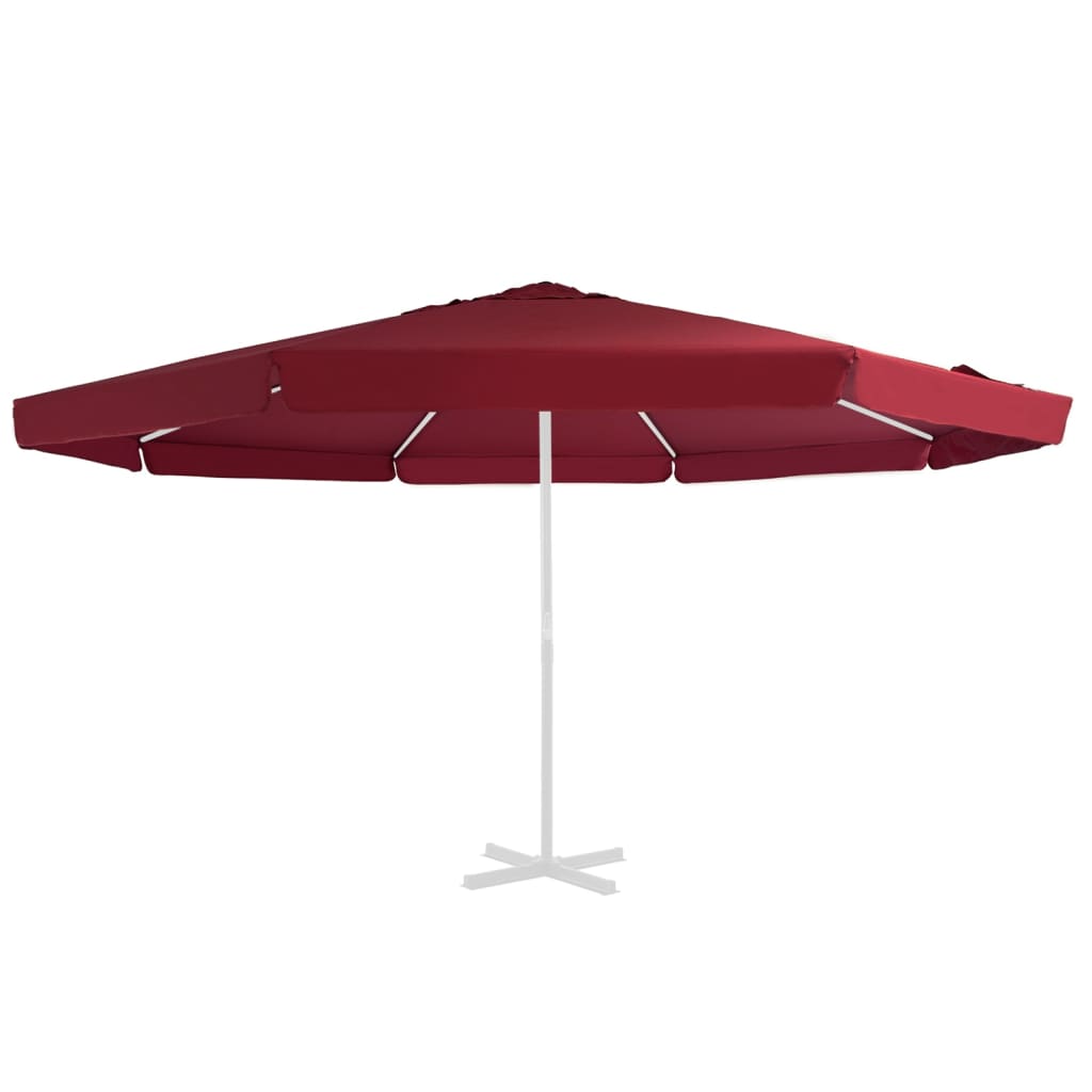 vidaXL Pânză de schimb umbrelă de soare de exterior, roșu bordo 500 cm