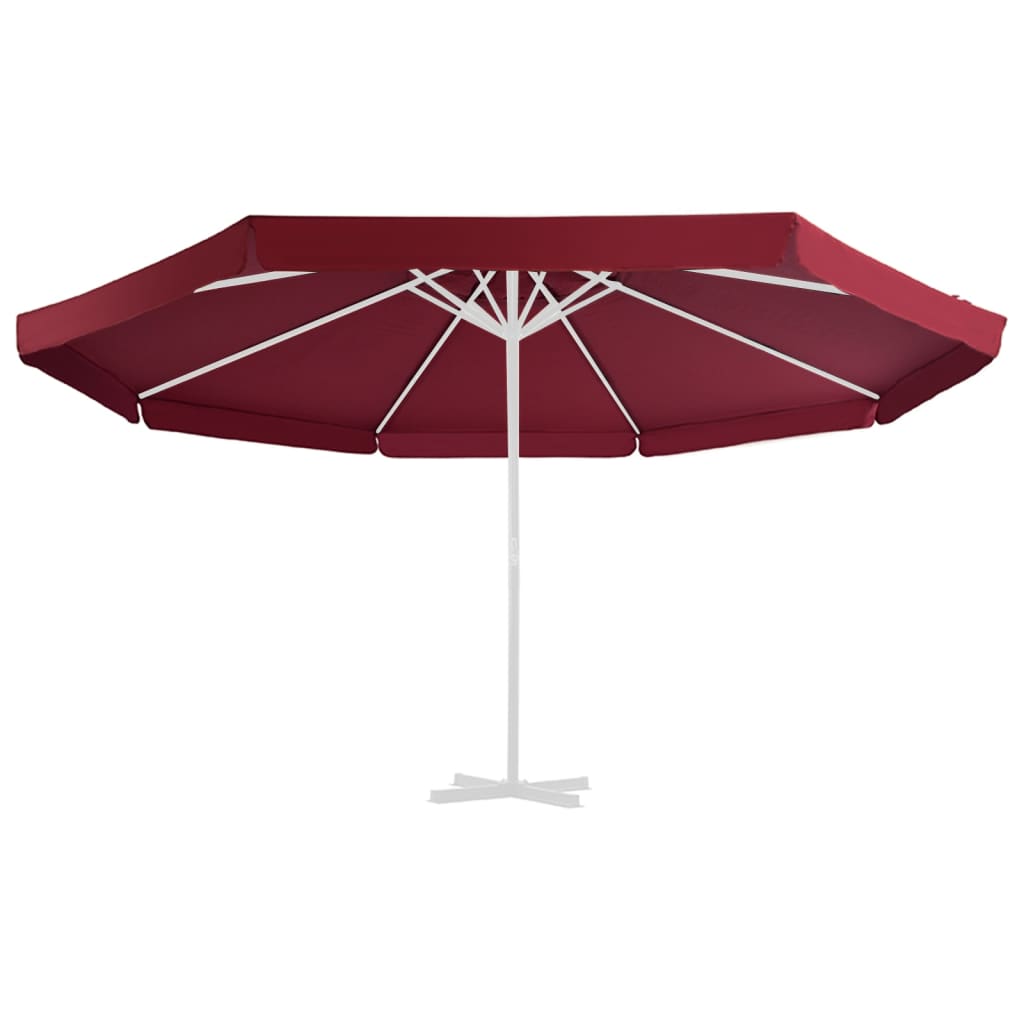 vidaXL Pânză de schimb umbrelă de soare de exterior, roșu bordo 500 cm