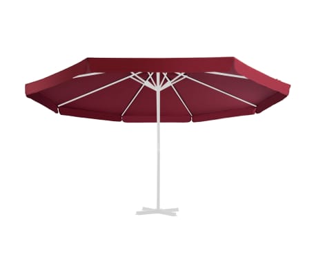 vidaXL Tissu de remplacement pour parasol d'extérieur Bordeaux 500 cm