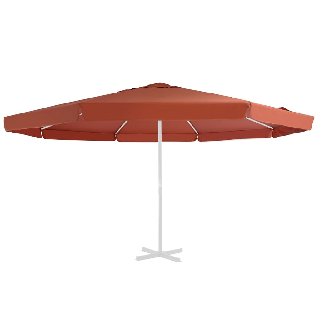 vidaXL Pânză de schimb umbrelă de soare de exterior cărămiziu 500 cm