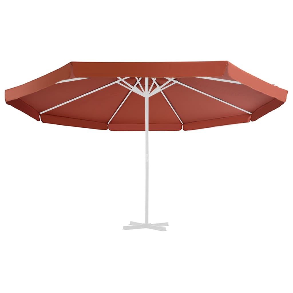 vidaXL udskiftningsdug til parasol 500 cm terracottafarvet