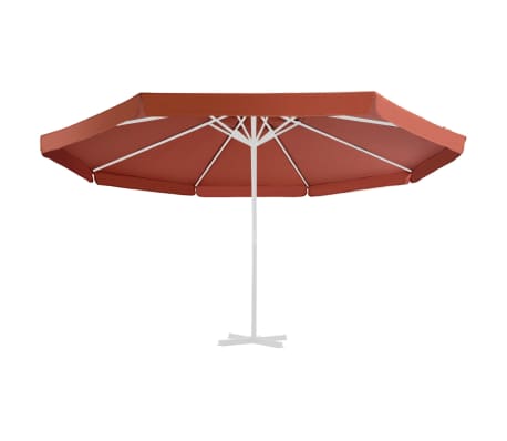 vidaXL udskiftningsdug til parasol 500 cm terracottafarvet