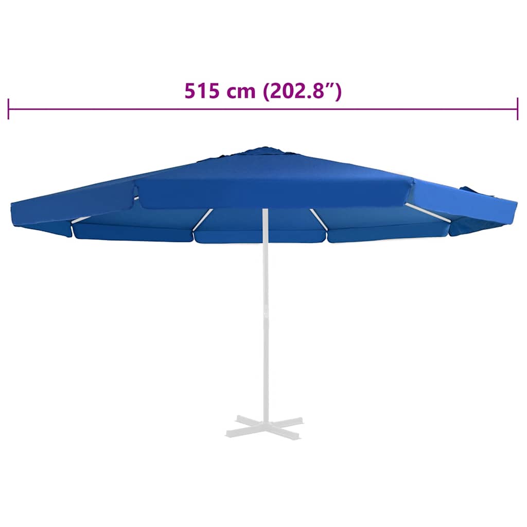 Vervangingsdoek voor parasol 515 cm azuurblauw image 5