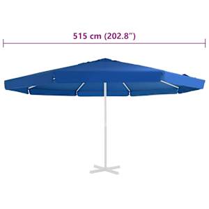 Náhradní potah na zahradní slunečník azurově modrý 515 cm - obrázek 5
