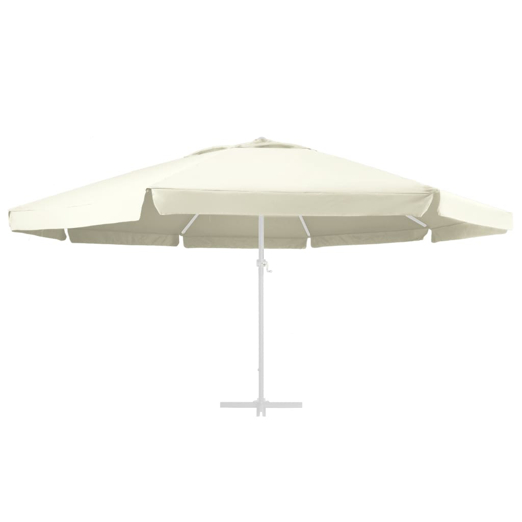 vidaXL Replacement Fabric for Outdoor Parasol Sand 600 cm