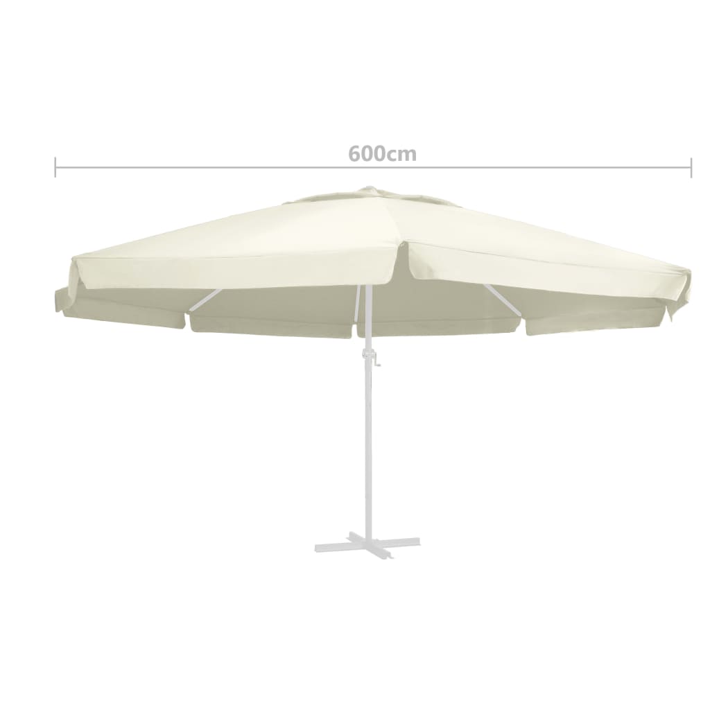 Homokszínű kültéri napernyőponyva 600 cm 