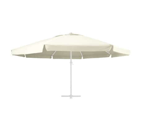 vidaXL Wymienne pokrycie parasola ogrodowego, piaskowe, 600 cm