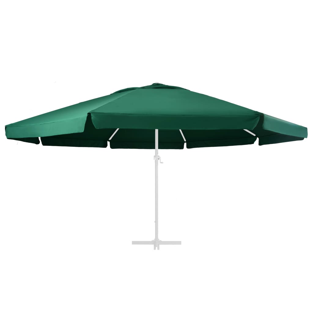 vidaXL Tissu de remplacement pour parasol d'extérieur Vert 600 cm