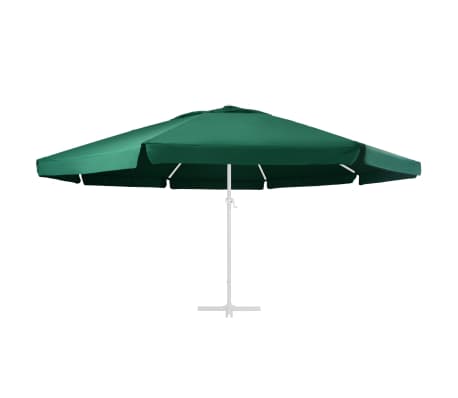 vidaXL Tissu de remplacement pour parasol d'extérieur Vert 600 cm