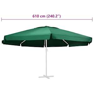 Náhradní potah na zahradní slunečník zelený 610 cm - obrázek 5