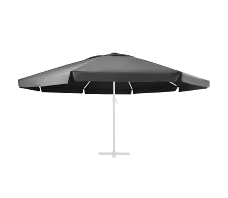 vidaXL Replacement Fabric for Outdoor Parasol Anthracite 600 cm