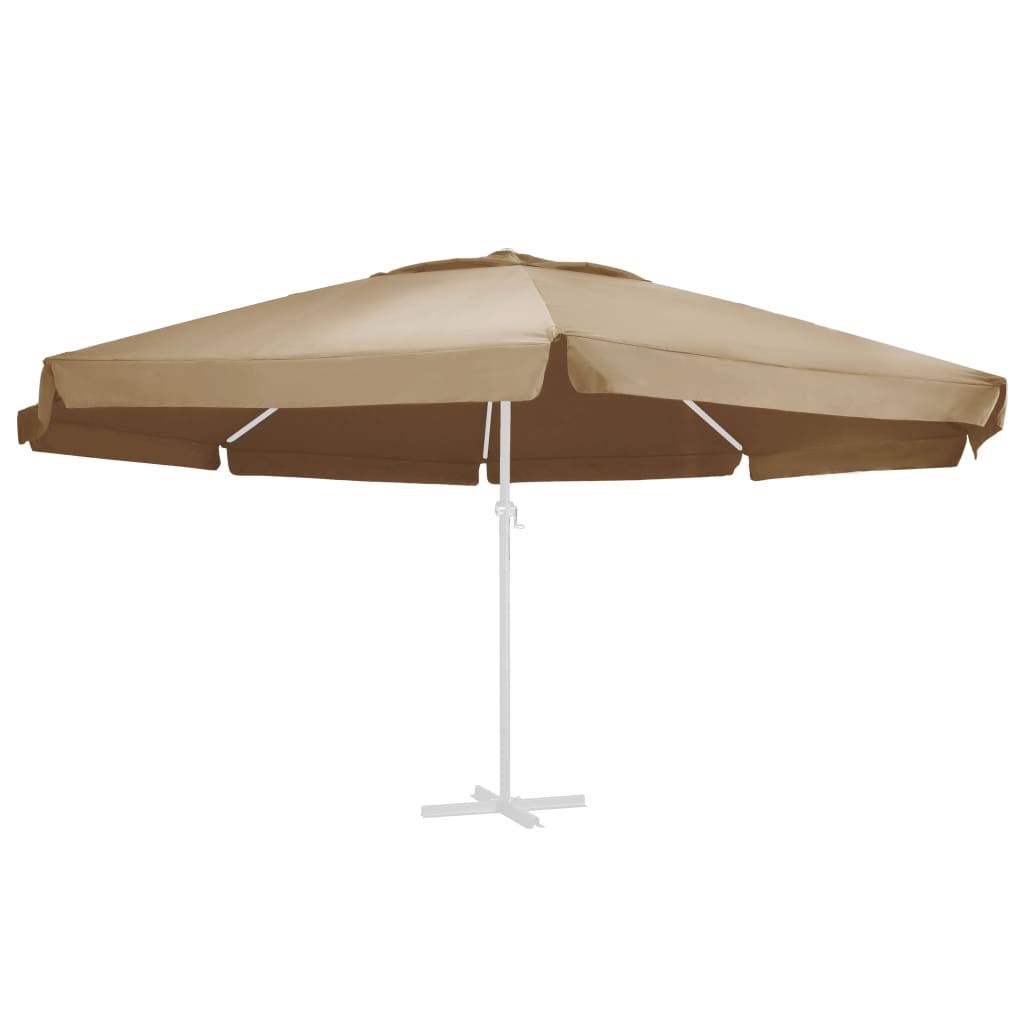 vidaXL Pânză de schimb umbrelă de soare de grădină gri taupe 600 cm vidaXL