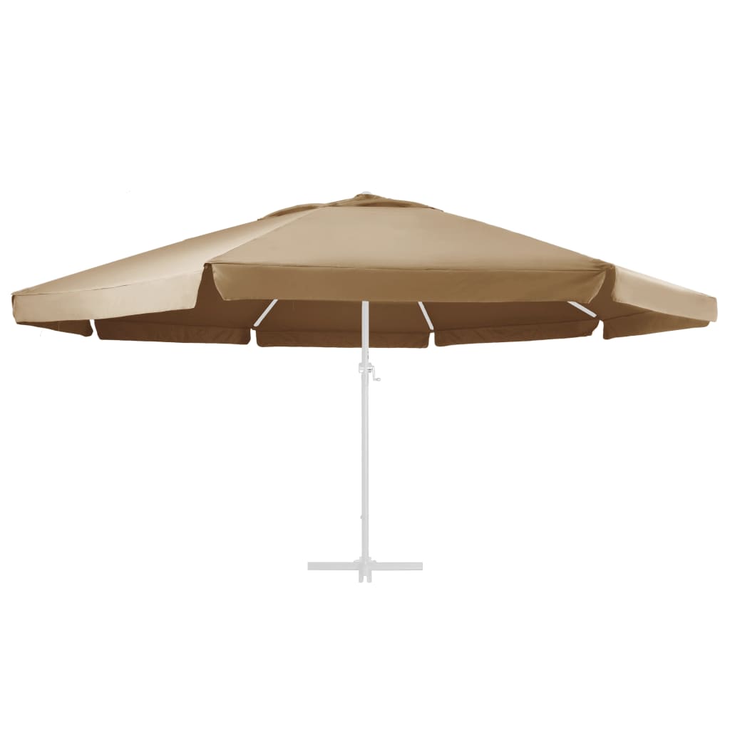 vidaXL Replacement Fabric for Outdoor Parasol Taupe 600 cm